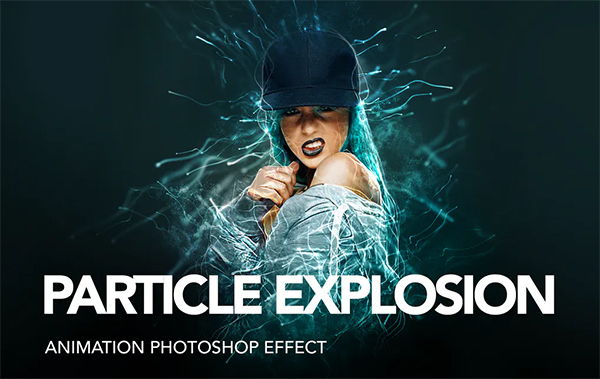 Gif Animated Particle Explosion Photoshop Action