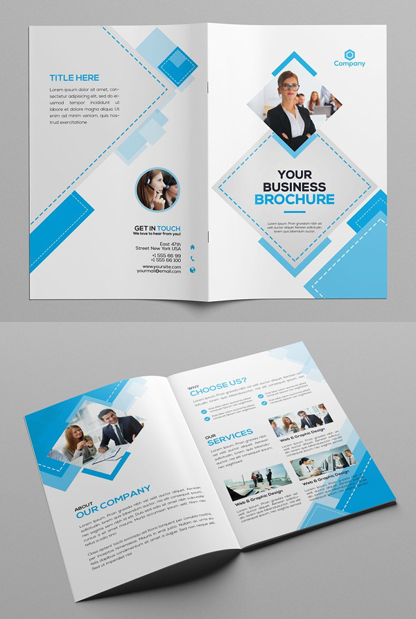 Simple Corporate Bifold Brochure