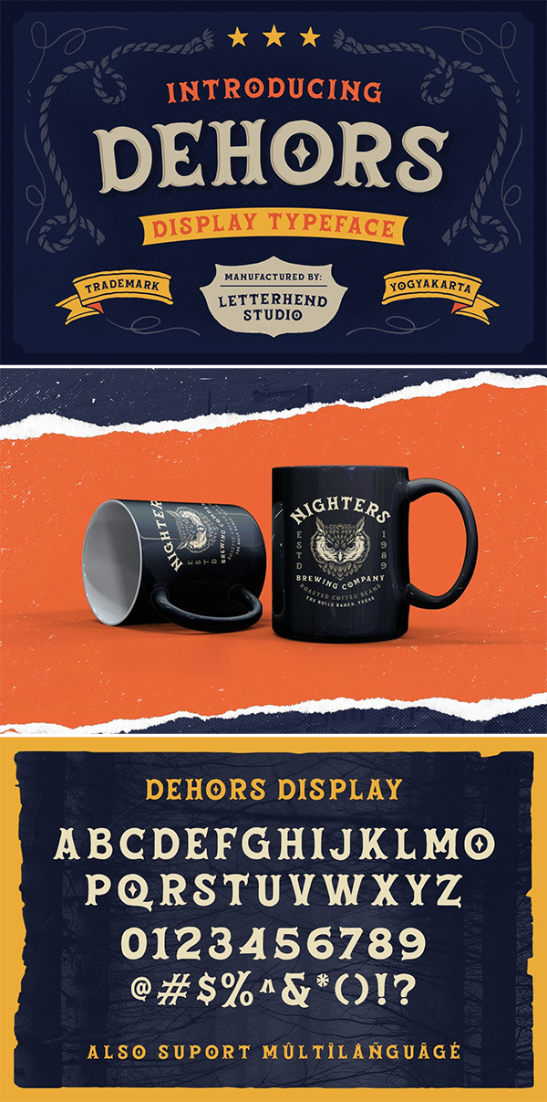 Dehors - Western Display Typeface