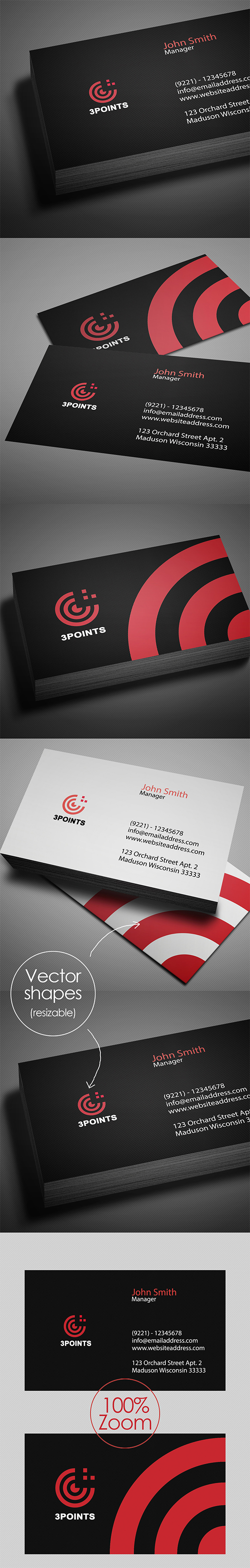Free Clean Business Card PSD Template
