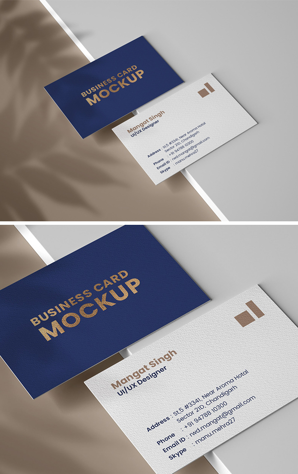 Free Personal Business card mockup
