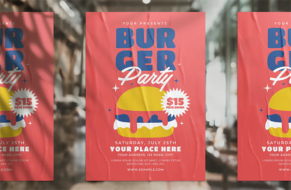 Burger Party Flyer