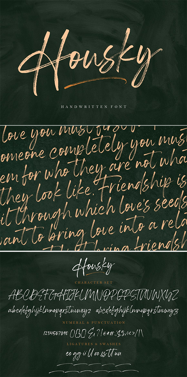 Housky - Handwritten Font