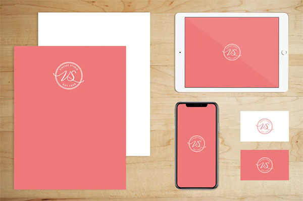 Stationery Brand Paper and Tech Mock Up