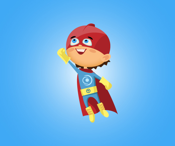 Illustrator Vector Tutorial Superboy character