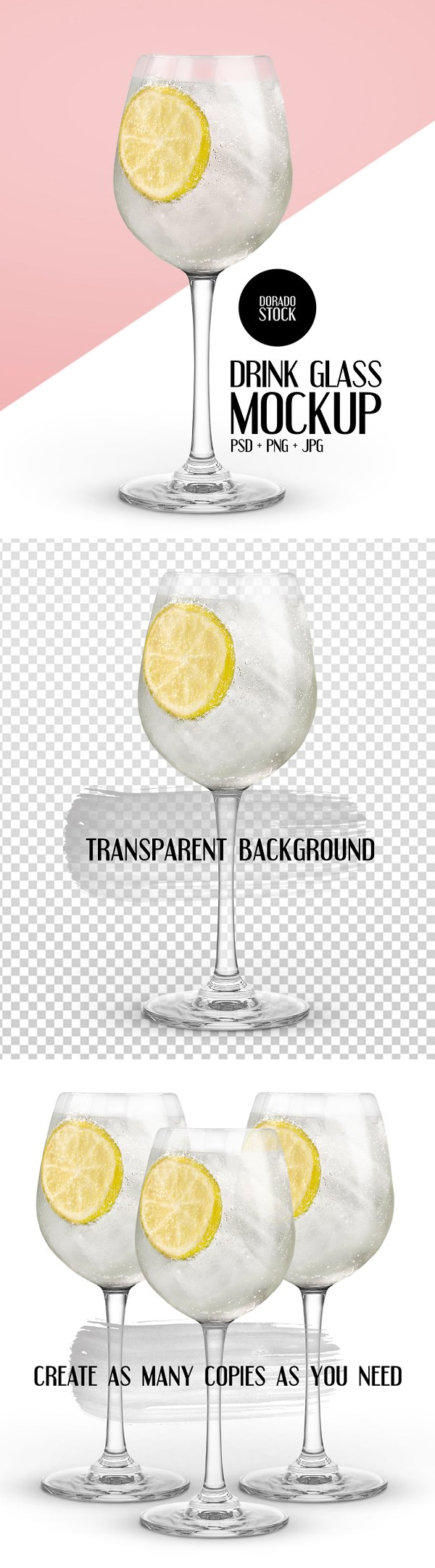 Isolated Drink Glass Mockup