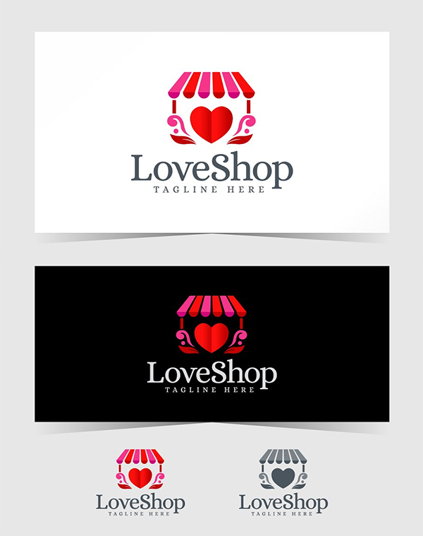 Love Shop Logo Template