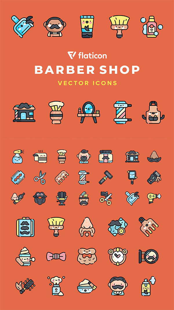 Barber Shop Vector Icons