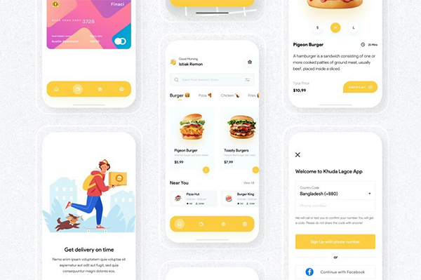 Food Delivery App UI Kit Free