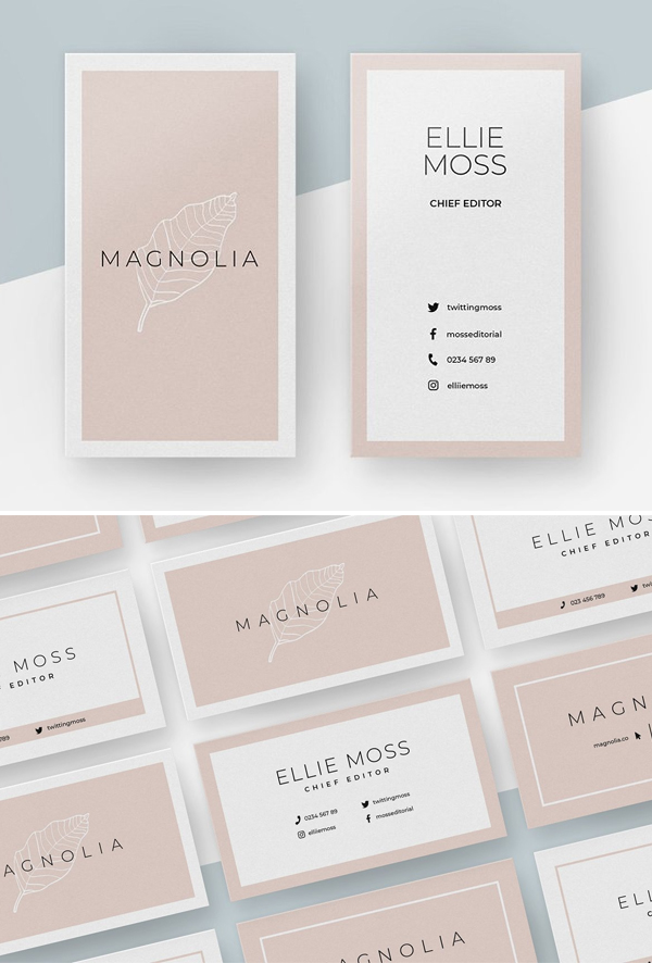 Magnolia Business Card Template