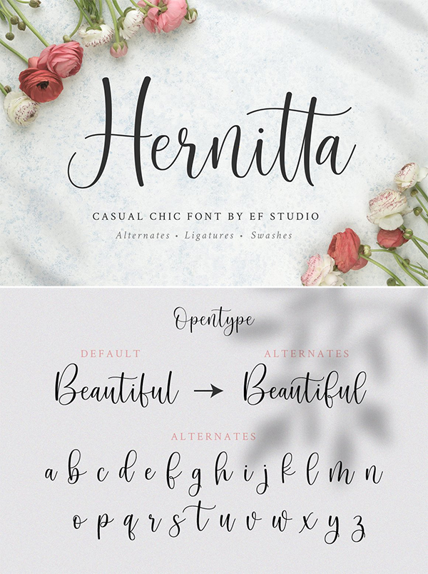 Hernitta Script Font