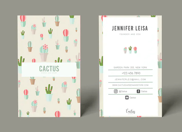 Cactus Business Card Design