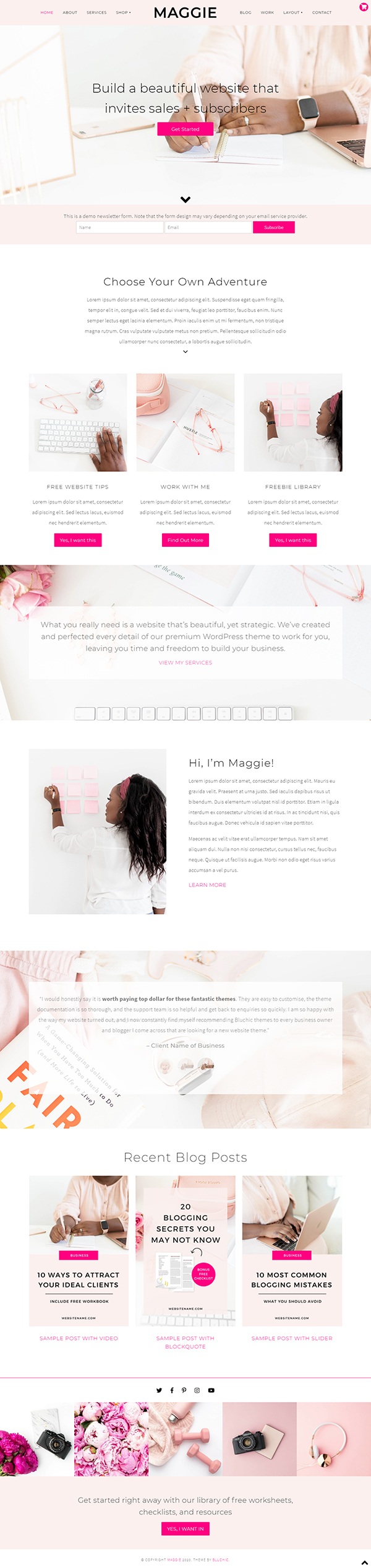 Maggie Feminine WordPress Theme