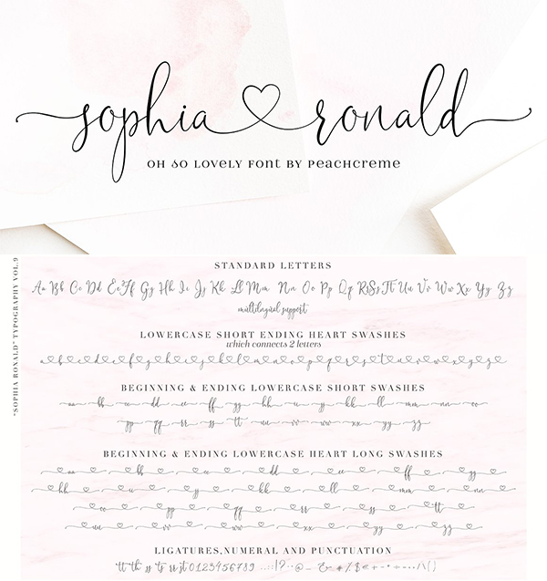 Sophia Ronald // Lovely Script Font