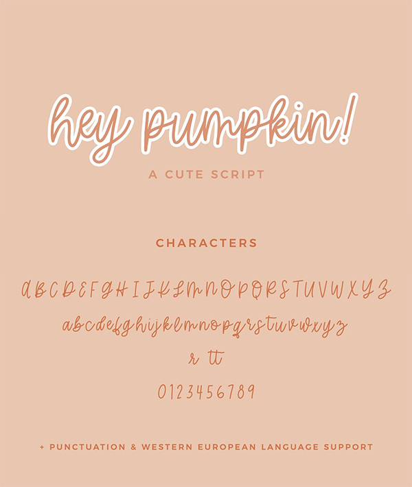 Hey Pumpkin Script Font