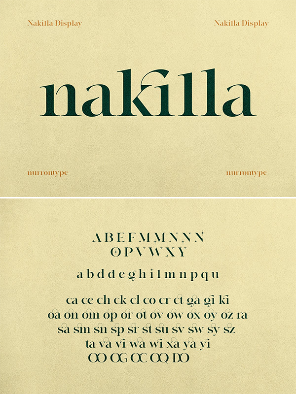 Nakilla Display Font