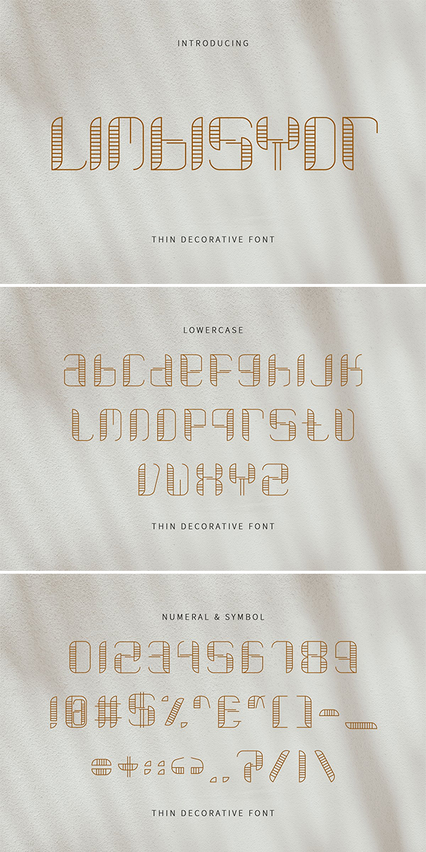 Limbisyor - Thin Decorative Font