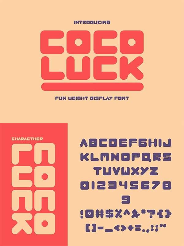 Cocoluck - Fun Weight Display Font