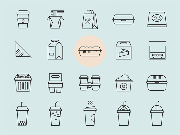 20 Takeaway Vector Icons