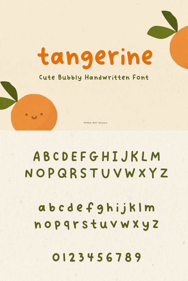 Tangerine - Cute Handwritten Font