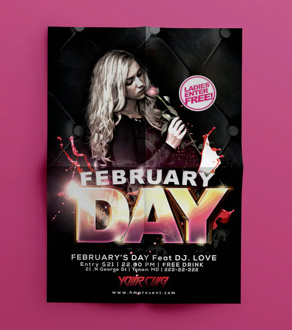 February Flyer Template