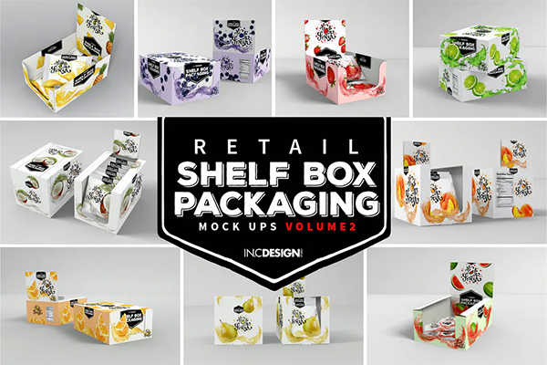 Retail Shelf Box Packaging Mockups