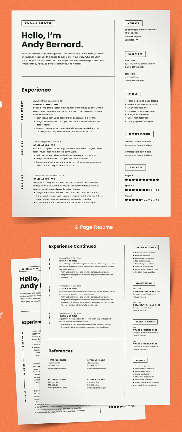 Modern Resume Template CV
