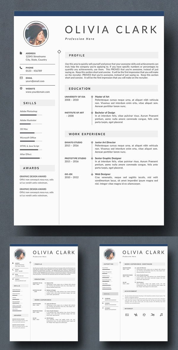 Clean Resume Template / CV