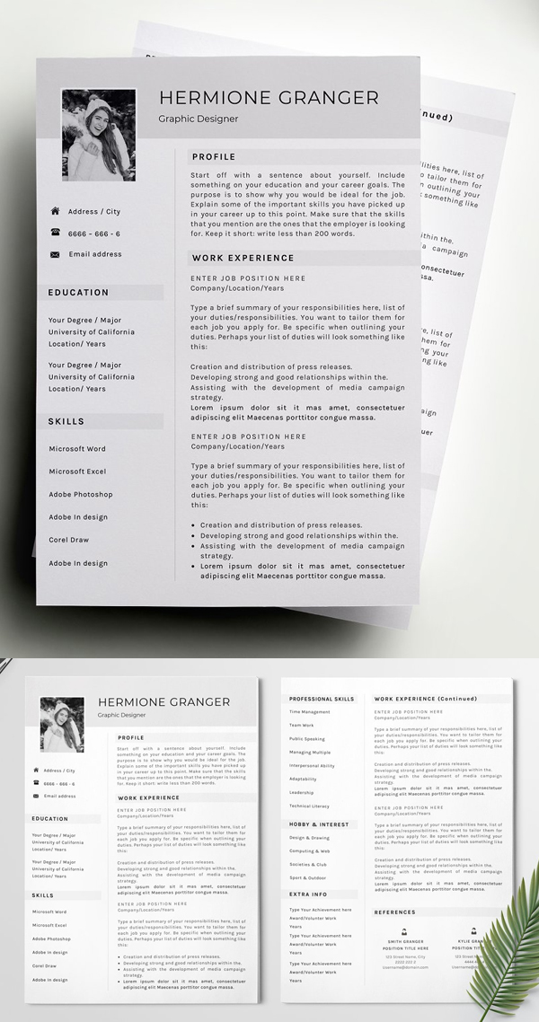 Professional Clear Resume Template