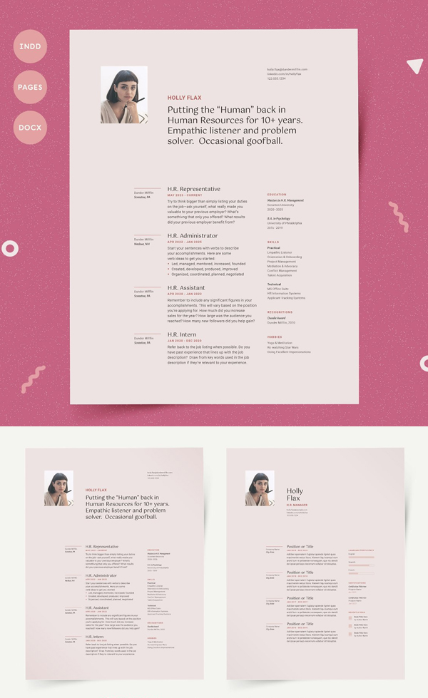 Resume Template CV with Photo
