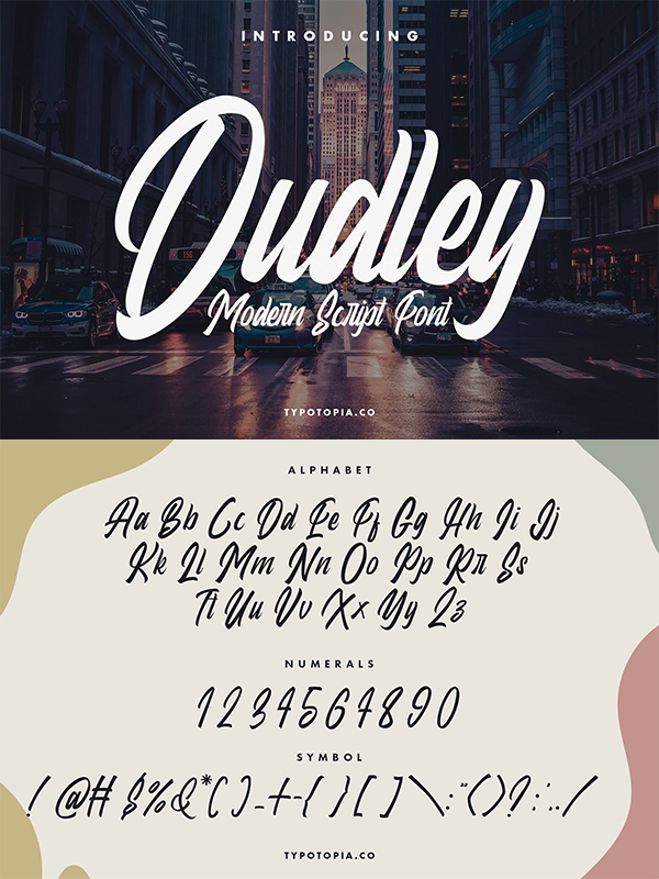 Dudley Modern Script Font