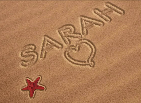 How to Write a Name in Sand Using Photoshop