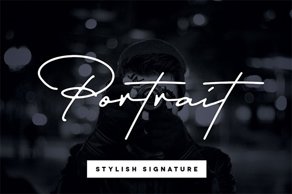 Portrait - A Signature Script Font