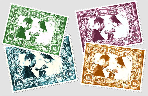 Create custom postage stamps