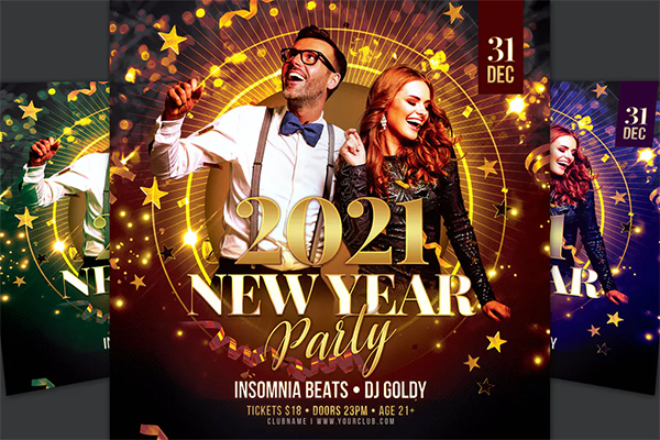 Attractive New Year Flyer Template
