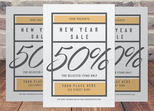 New Year Sale Flyer Template