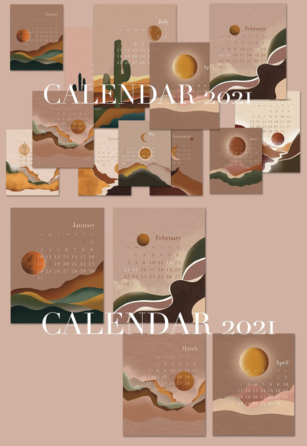Abstract Calendar 2021