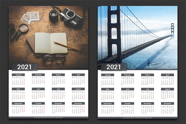 Attractive Stylish New Year Calender