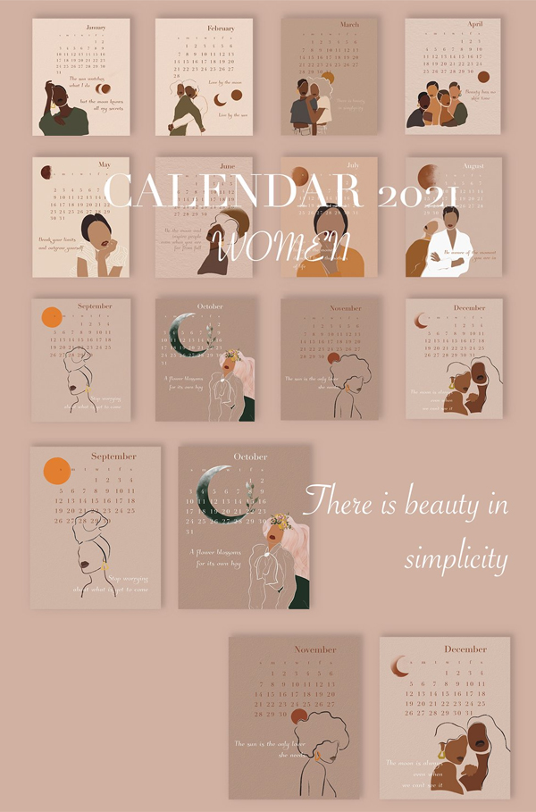 Minimalist Calendar 2021