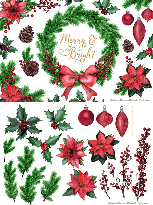 Perfect Watercolor Christmas Collection