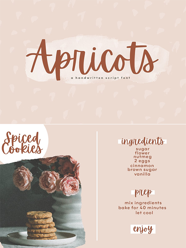 Apricots | A Handwritten Script Font