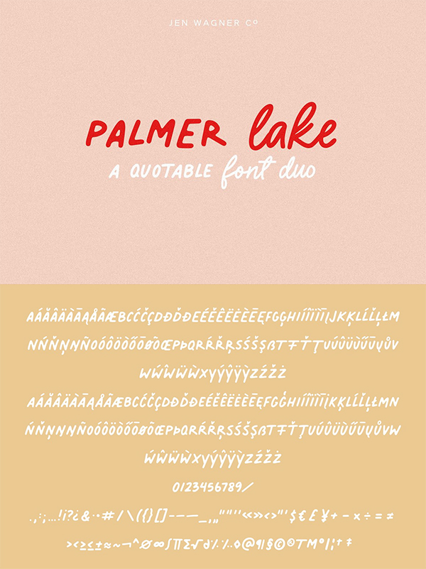 Palmer Lake | A Quotable Font