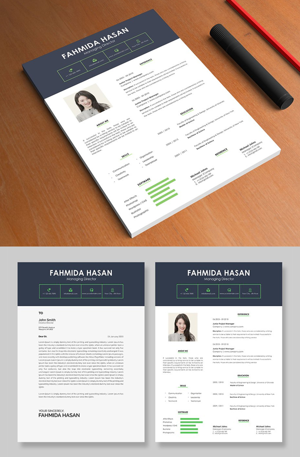 PSD Resume & Cover Letter Templates