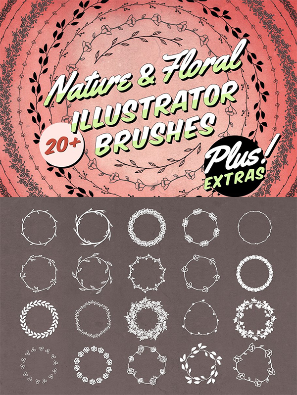 Nature & Floral Illustrator Brushes