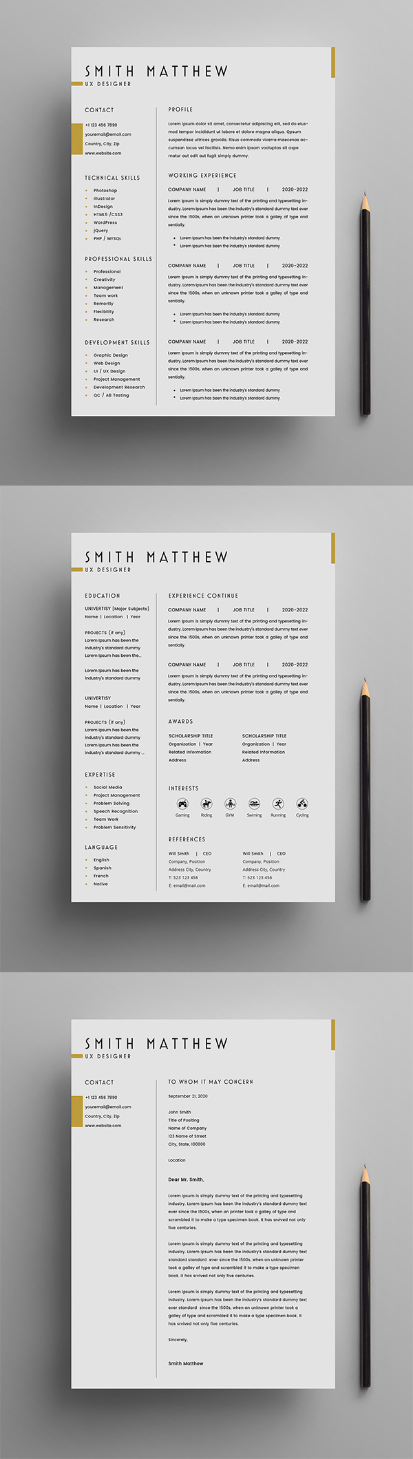 Free Resume Template (2 Pages Resume)