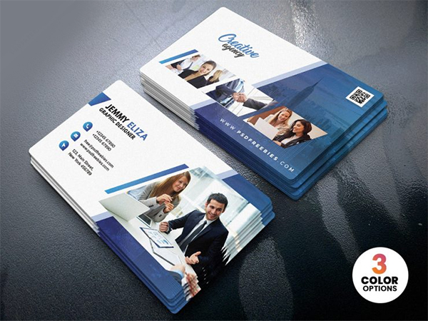 Creative Clean Business Card Design PSD