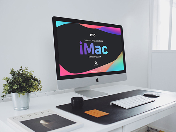 Free Awesome Presentation iMac PSD Mockup (2021)