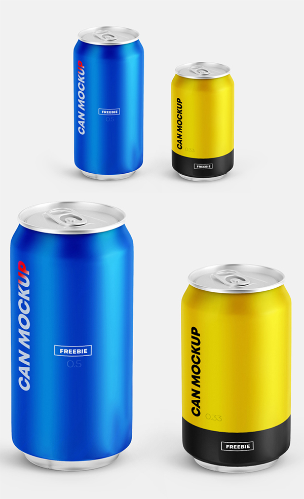 Awesome Can PSD Mockups Free Download