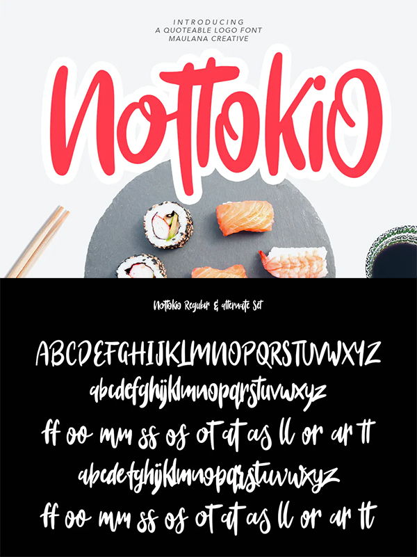 Nottokio Quoteable Logo Font