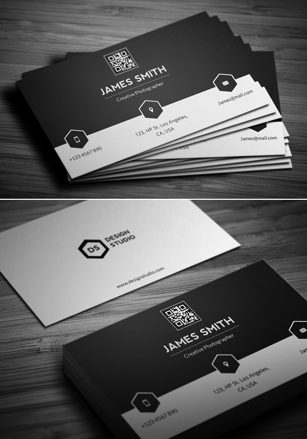 Black & White Minimal Business Card